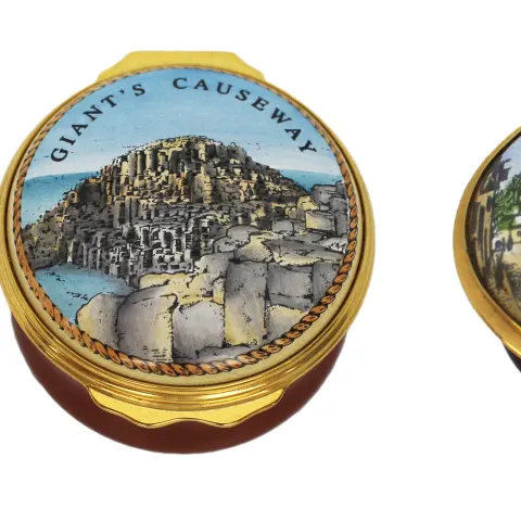 Collection of 3 Vintage Enamel Pill Boxes Halcyon Days