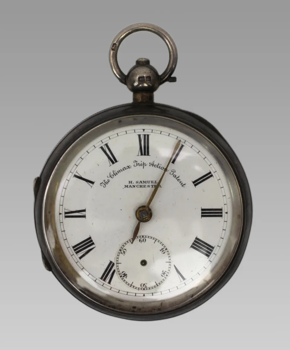 The Climate Ship Action Patent Silver Pocket Watch