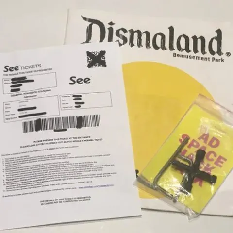 Banksy (b1974) Dismaland Bemusement Park Souvenirs Including Add Space Hack Pack, Rare 2015