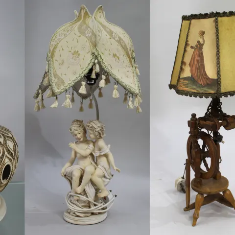 Collection of 6 Vintage Table Lamps