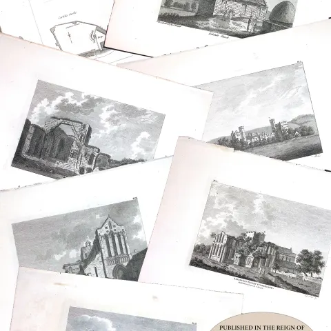 Job Lot Cumbria Francis Grose Antique 230+ Years Old Copper Engravings.