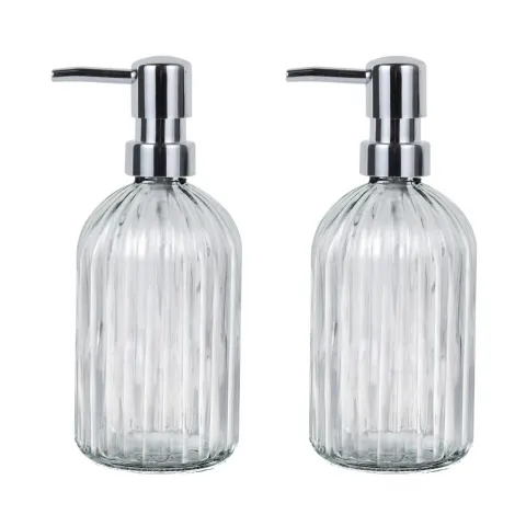Glass Pump Dispenser Pair x 9