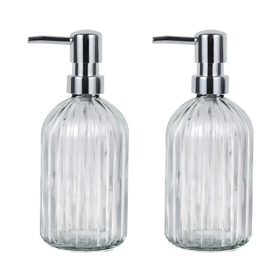 Glass Pump Dispenser Pair x 9