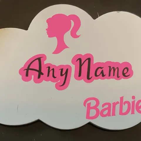 New Barbie Door or Wall Plaque - Choose your name.