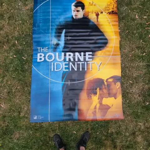 Bourne Identity Double Sided UK Cinema Banner Vinyl 2002 Matt Damon