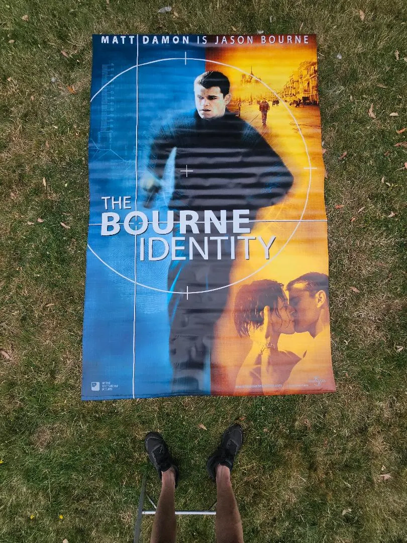 Bourne Identity Double Sided UK Cinema Banner Vinyl 2002 Matt Damon