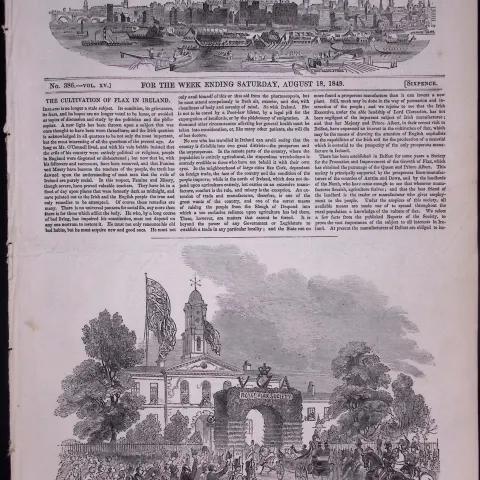 Queen Victoria Royal Tour of Ireland Antique 177-Year-Old Newspaper-15