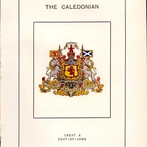 The Caledonian Railway Crest & Coat of Arms Antique Book Plate.