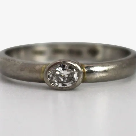 Oval Diamond Single Stone Ring 0.20 Carat