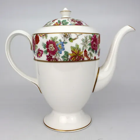 Royal Worcester Coffee Pot Chinese Garden Pattern