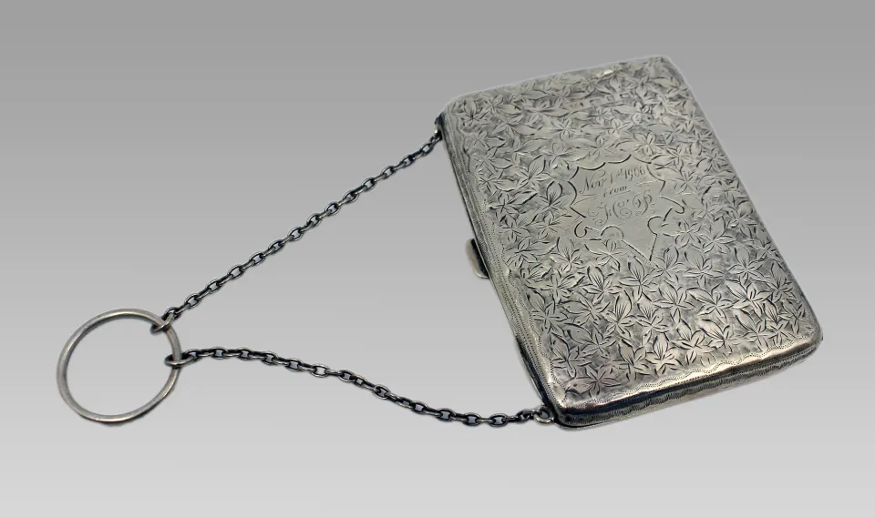 Victorian Silver Card Case / Aide Mémoire – Joseph Gloster, Birmingham 1898