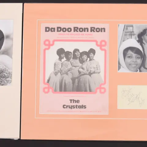 THE CRYSTALS & THE SUPREMES original signature presentation