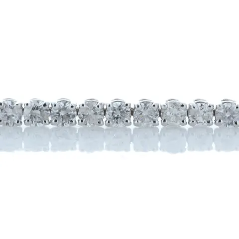 18ct White Gold Tennis Diamond Bracelet 8.86 Carats