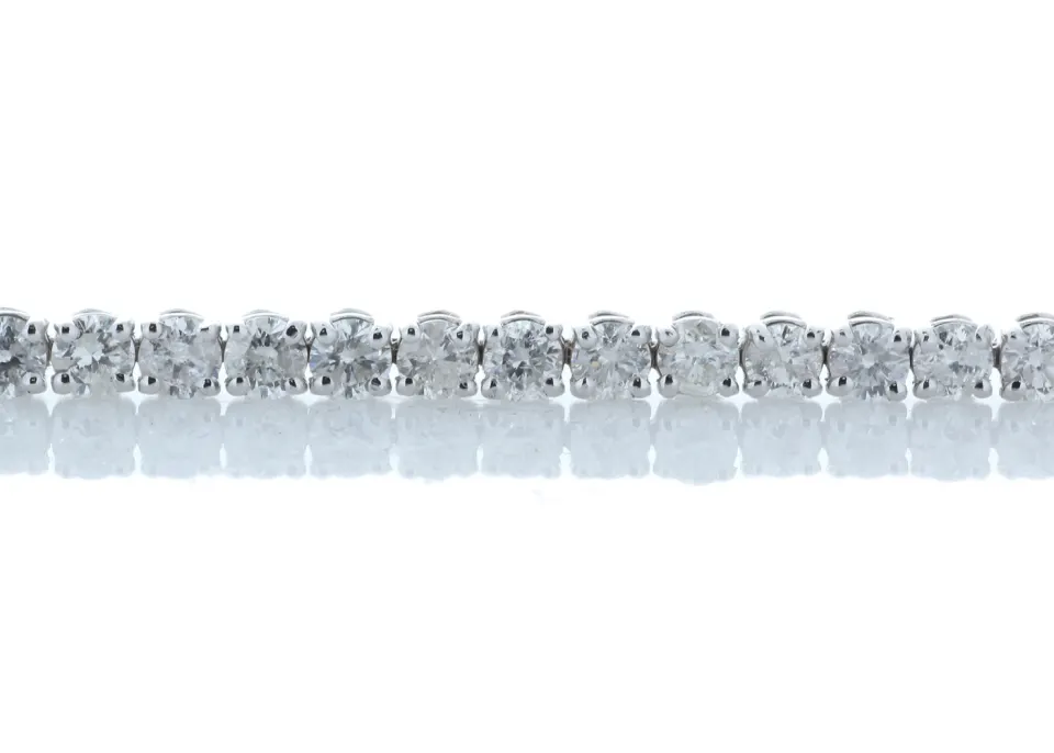 18ct White Gold Tennis Diamond Bracelet 8.86 Carats