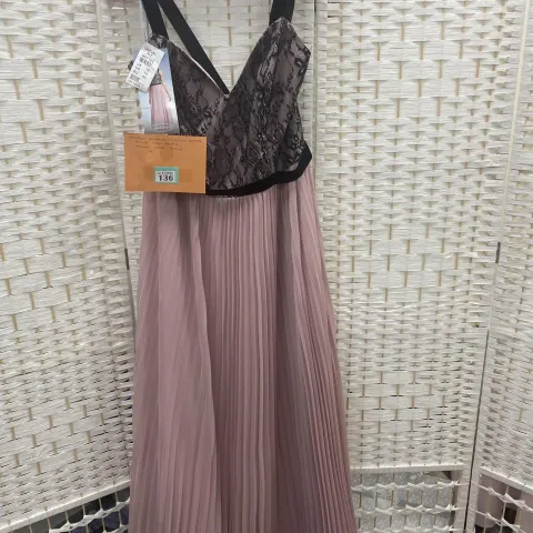 Alfred Angelo Black lace bodice and pink skirt size 16
