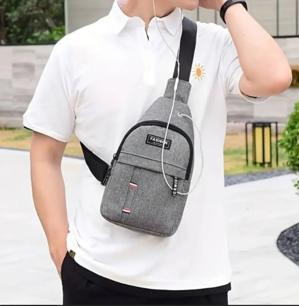 New Men's Chest Bag Diagonal Bag Travel Backpack, Simple Bag, Outdoor Sports Bag, Hiking.
