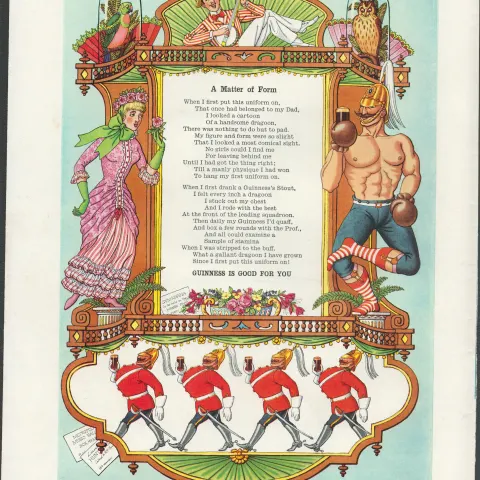 Guinness 1962 Original Print  A Matter Of Form Gilbert & Sullivan