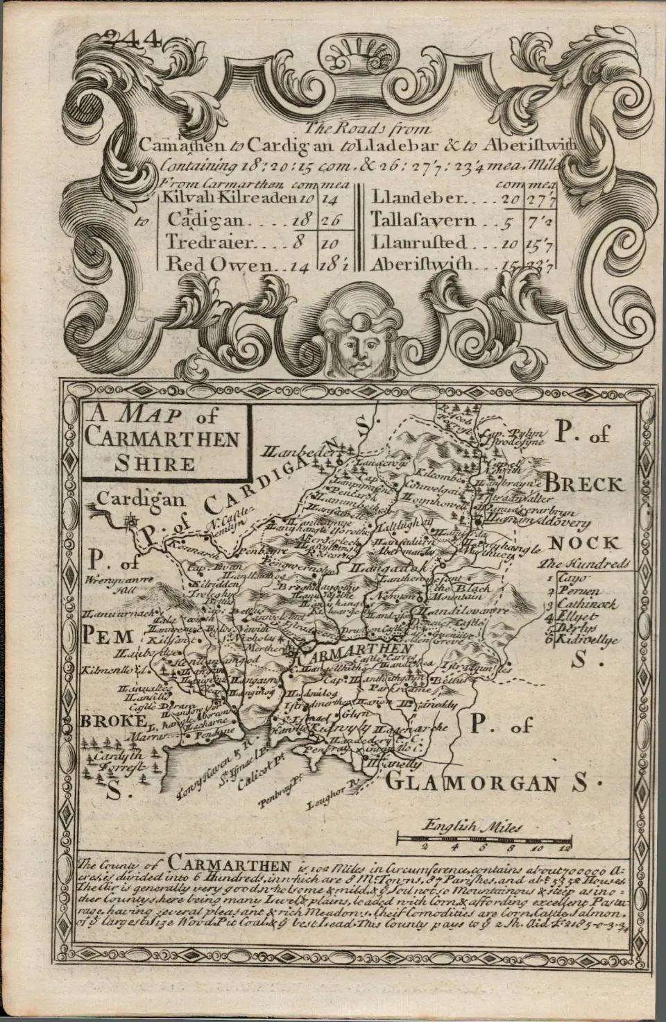 Britannia Depicta E Bowen c1730 Map Buxton, Derby Frodsham Dunham.
