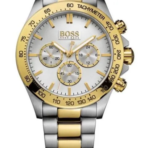 Hugo Boss 1512960 Men's Ikon Two Tone Gold & Silver Bracelet Chronograph Watch
