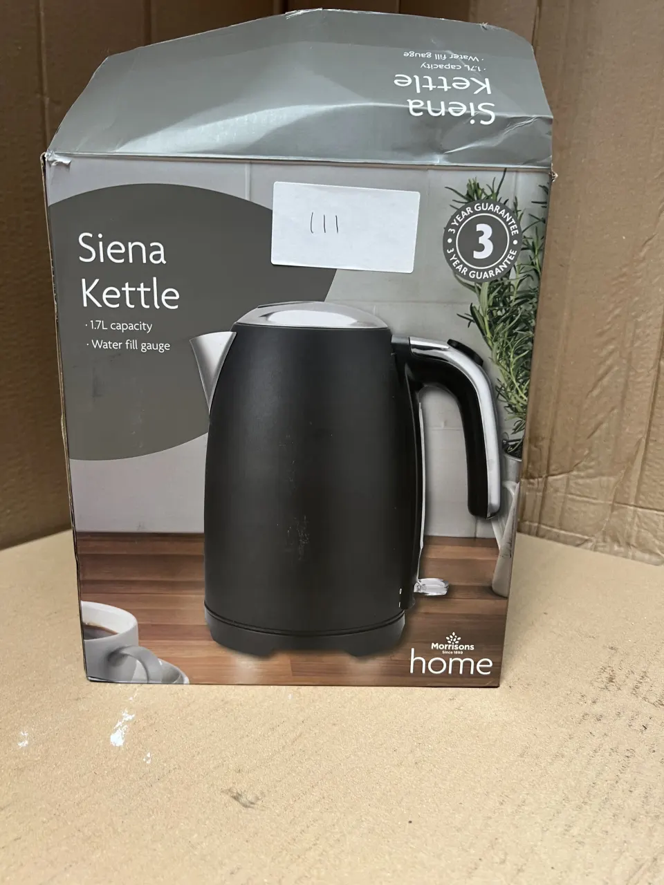 Morrisons Home Siena Kettle 1.7L Capacity. RRP £30.00 - GRADE U