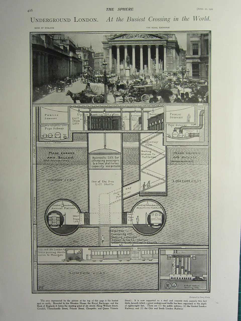 The Underground Tube London Map 1900.