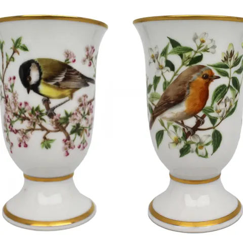 Pair of Franklin De Paris Oiseaux Chanteurs Vases