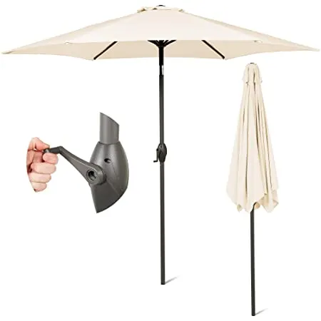 Crank Handle umbrella - Ivory