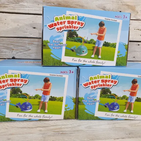 3 x Fun Garden Animal Water Sprinklers. Connects to your hose pipe. Rrp £36