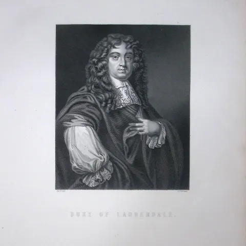 Duke of Lauderdale Scotland 1873 Antique 152 Years-Old Engraving-40