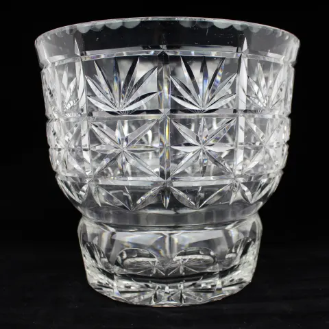Large Vintage Hand-Cut Crystal Bowl
