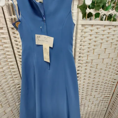 Hilary Morgan designer childs dress in size 36.   Cornflower.  Chiffon