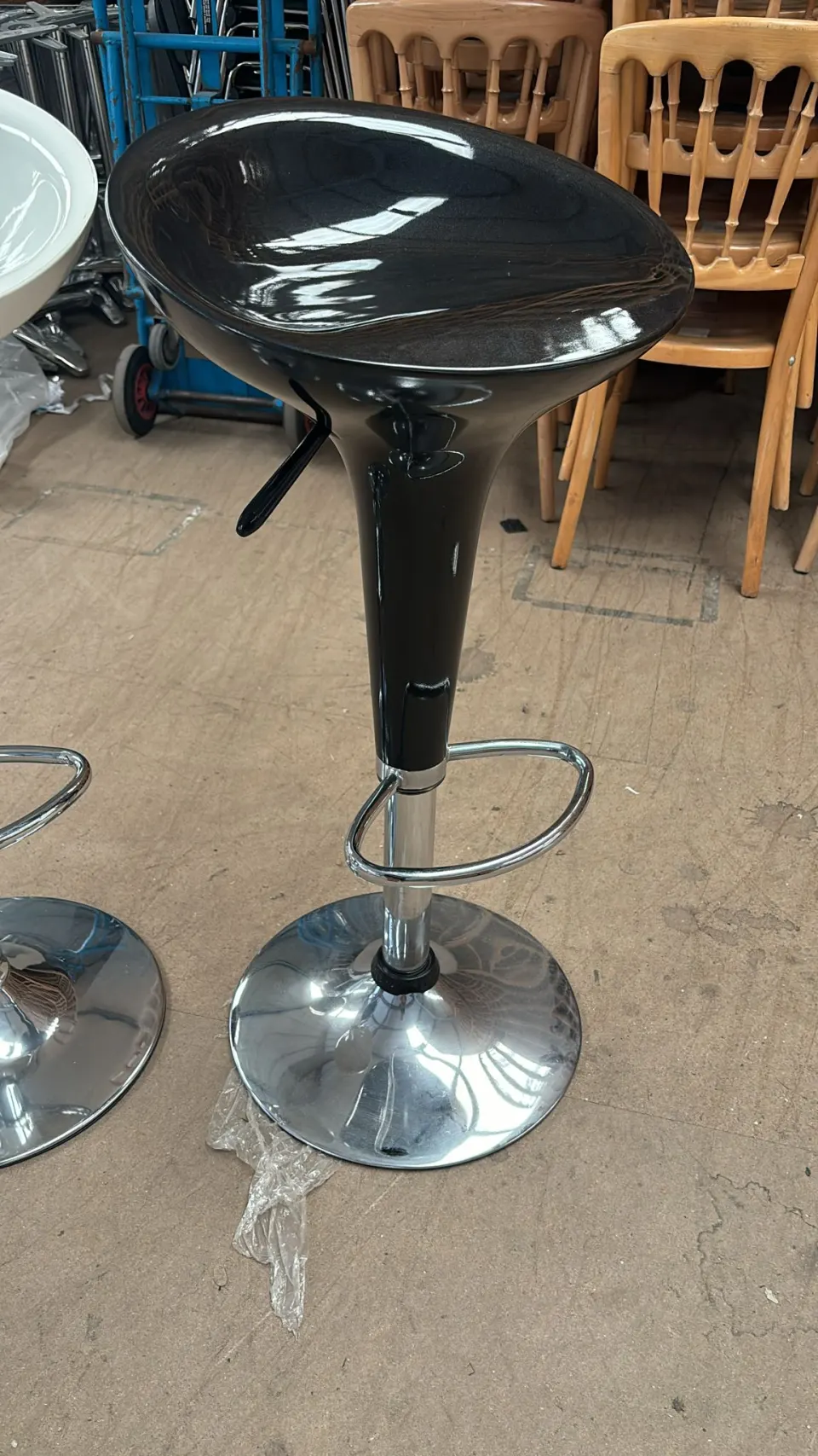 4 x Black Adjustable Low / High Chairs