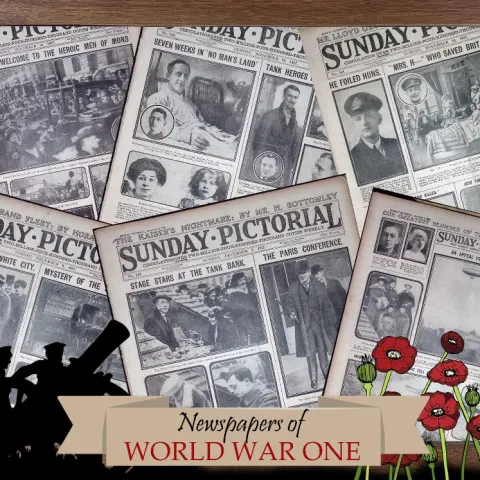 Collection 5 WW1 Authentic Antique Newspapers War Reports & Pictures-14.