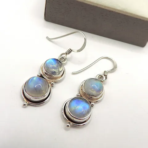 Artisan Sterling Silver Moonstone Earrings