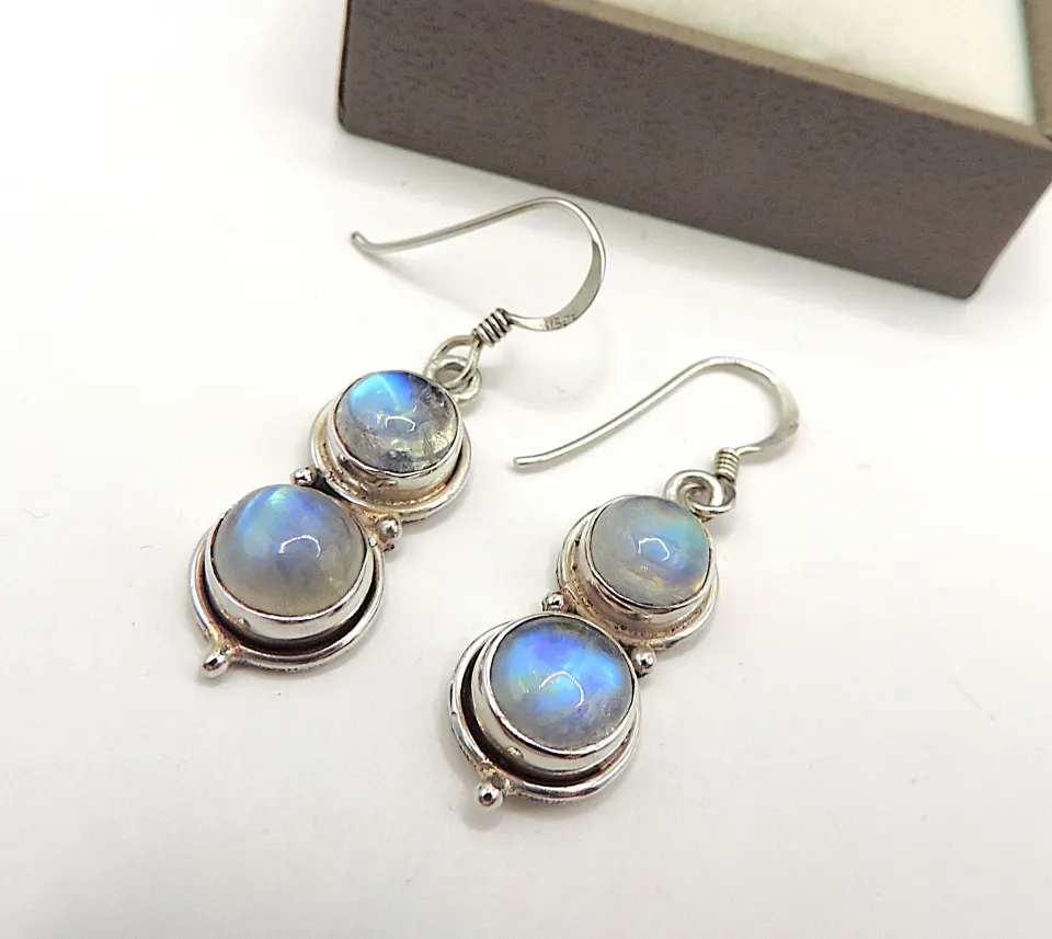 Artisan Sterling Silver Moonstone Earrings