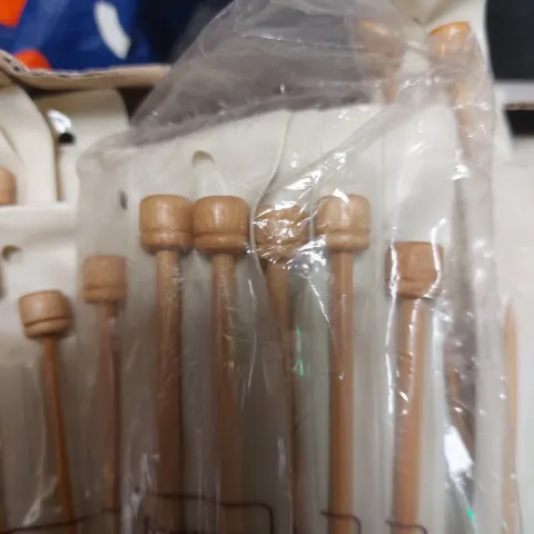 Bamboo knitting needles.   12 sets mixed sizes