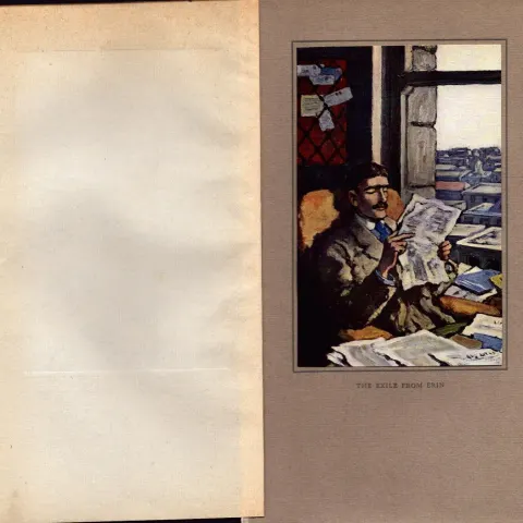 “The Exile from Erin” Antique 109 Years Old Jack B Yeats  Illustrated Colour Book Plate