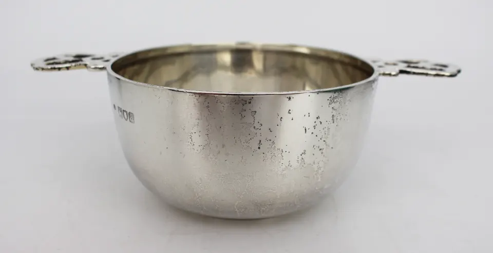 Victorian Solid Silver Porringer by Charles Edwards, London, 1896