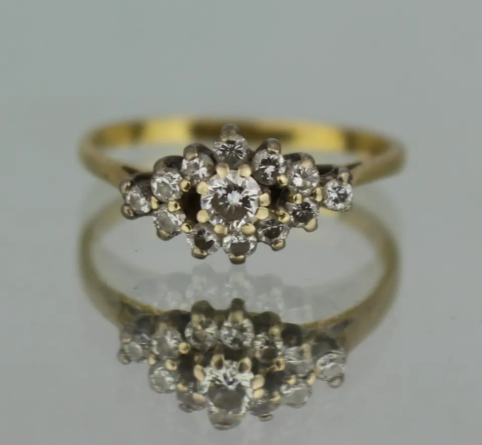 Vintage Diamond 18ct Yellow Gold Ring