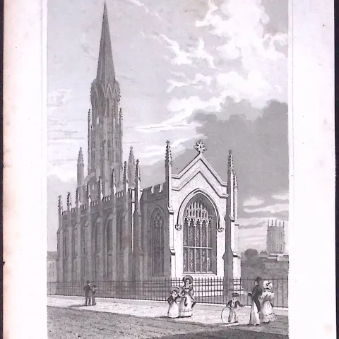 Doncaster Church Yorkshire 198 Years-Old Thomas Allen Antique Steel Engraving-45