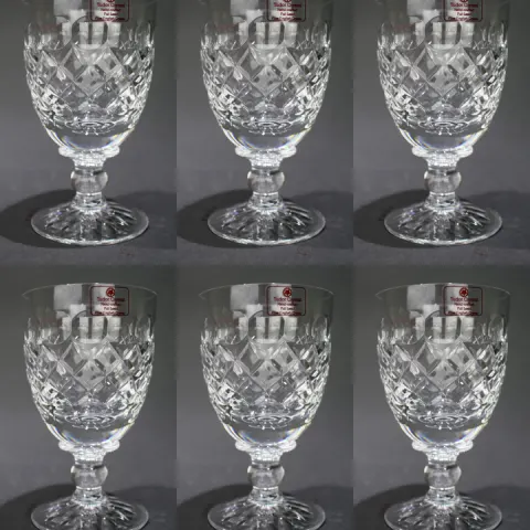 Set of 6 Tudor Crystal "Burleigh" Wine Glasses