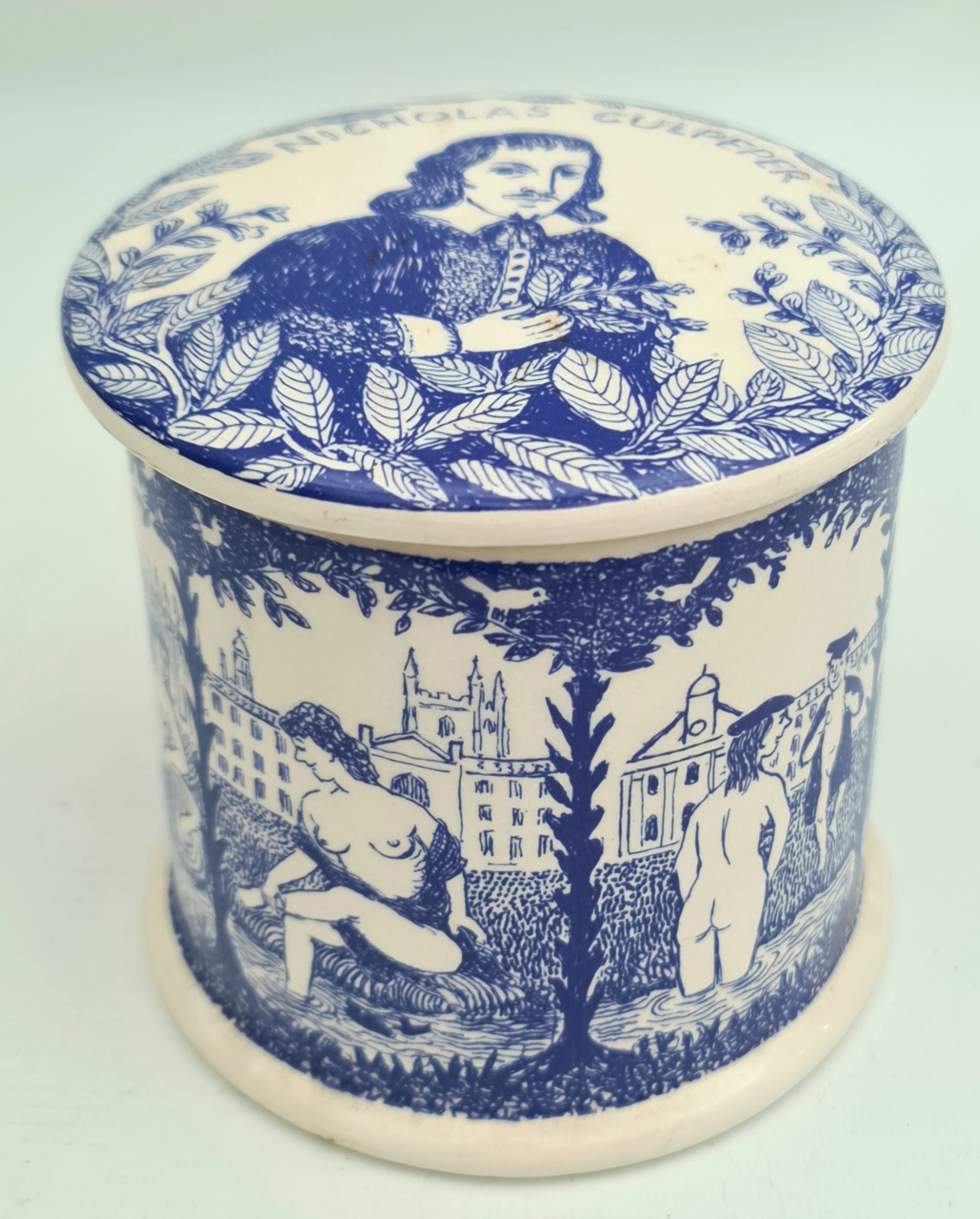 Vintage Bath Salts Jar for Culpeper after John Verney . Bathing Nudes