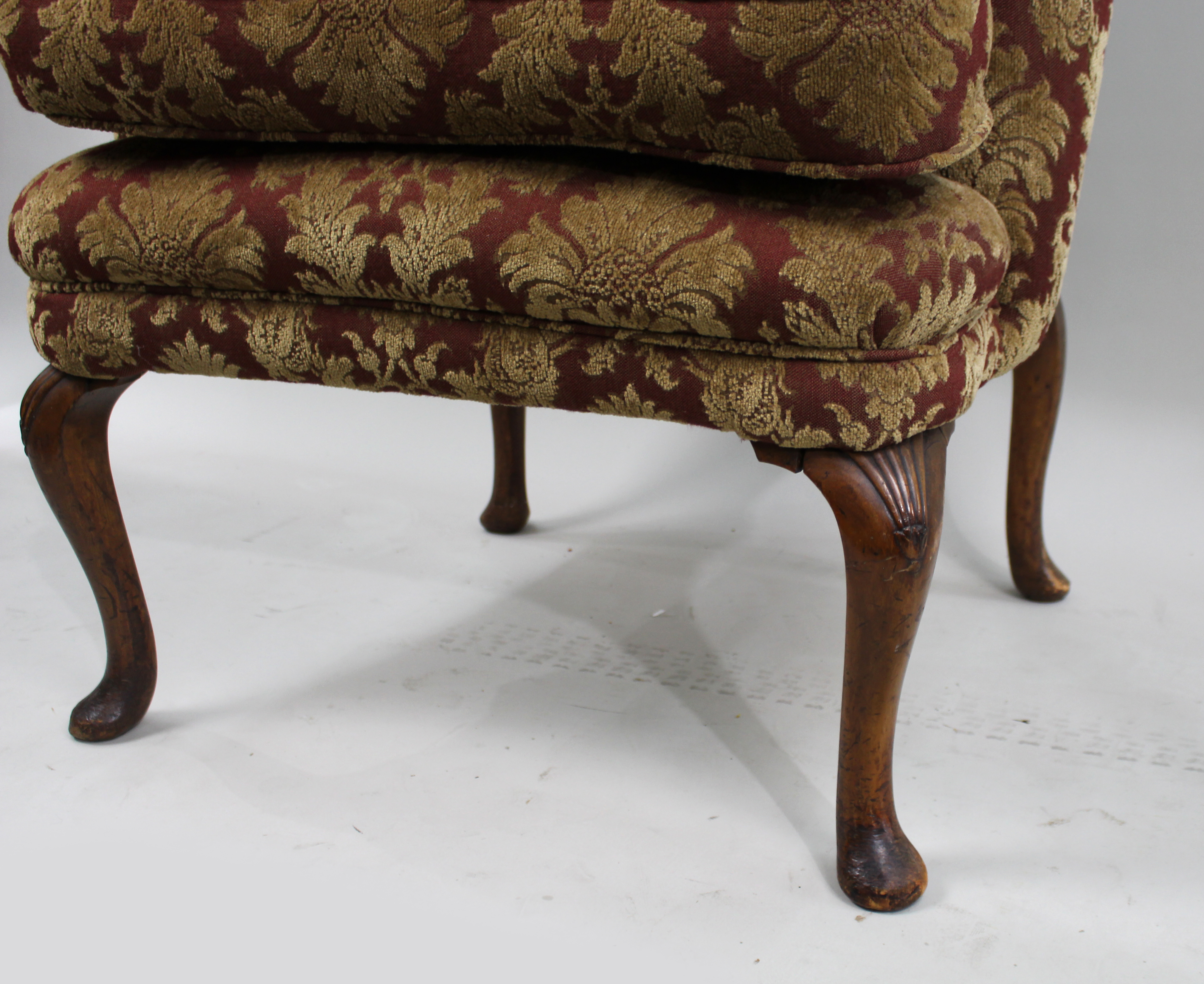 Vintage Upholstered Wingback Armchair