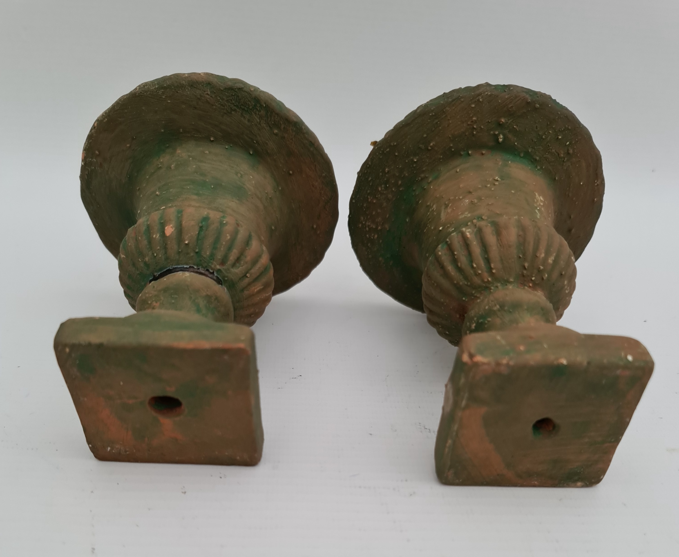 Vintage 2 x Terracotta Urns Each Measures 5 inches tall