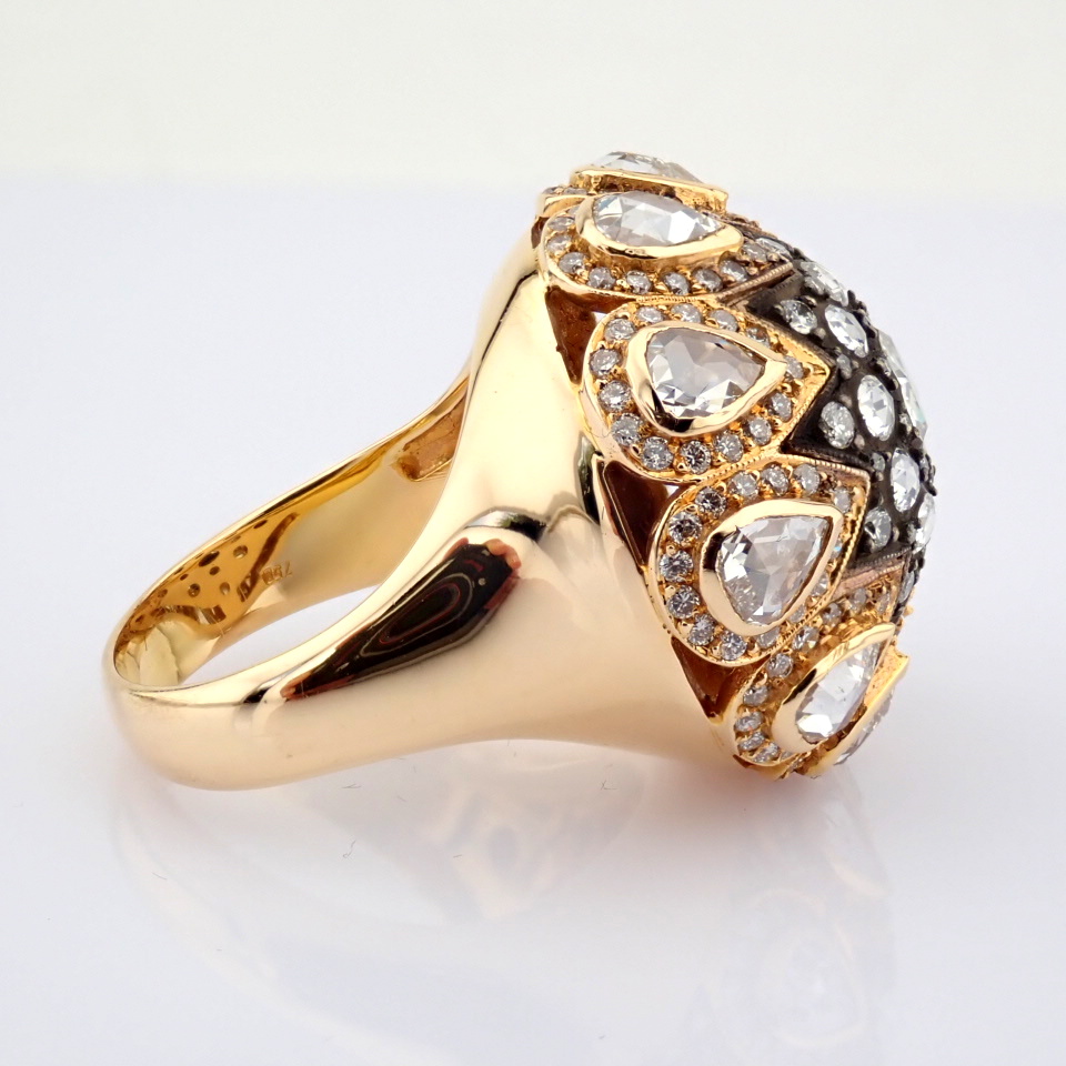 Natural Diamond 18K Rose/Pink Gold Ring