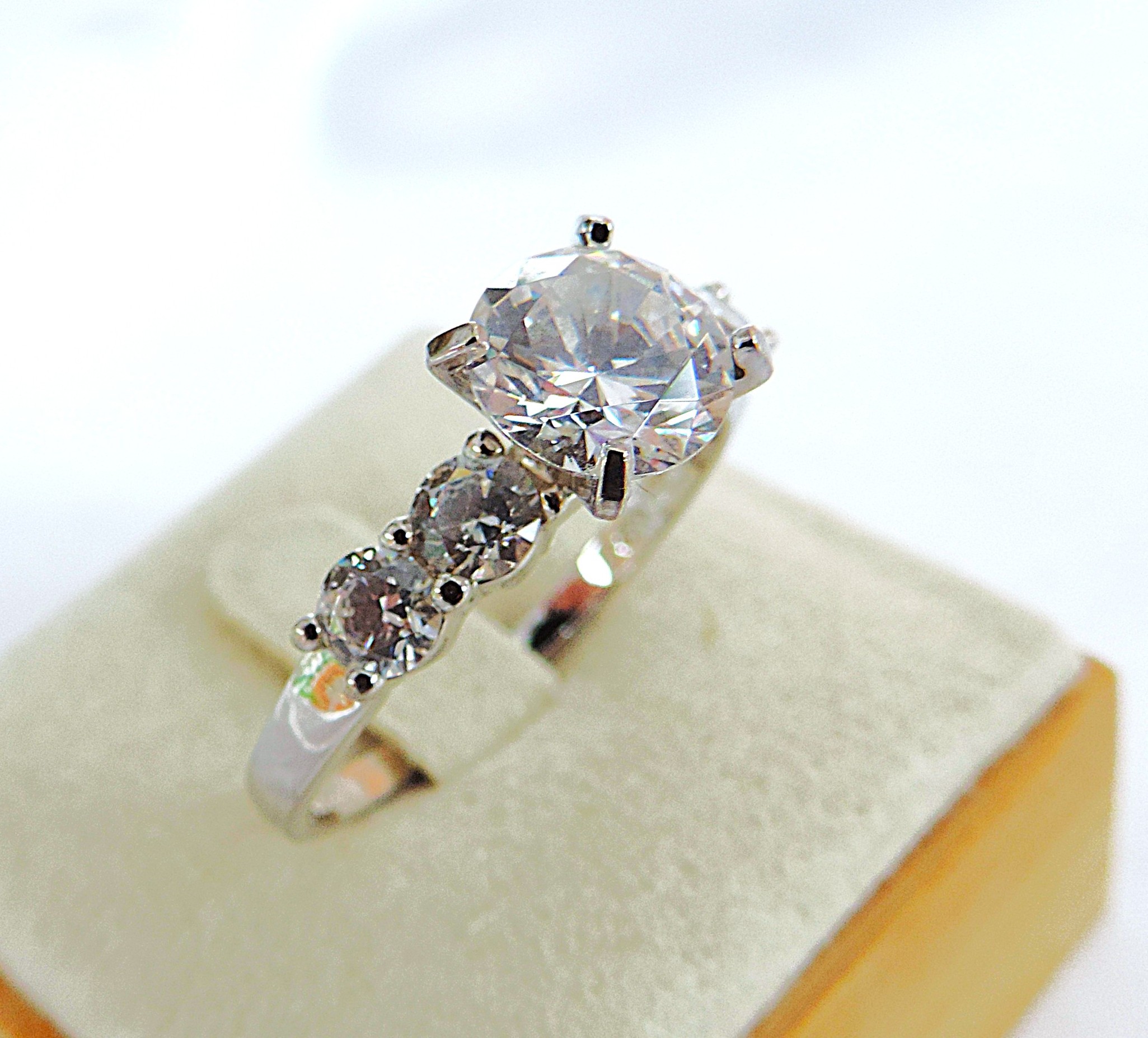 925 Silver 5.40 Carat Lab-Created Diamond Ring