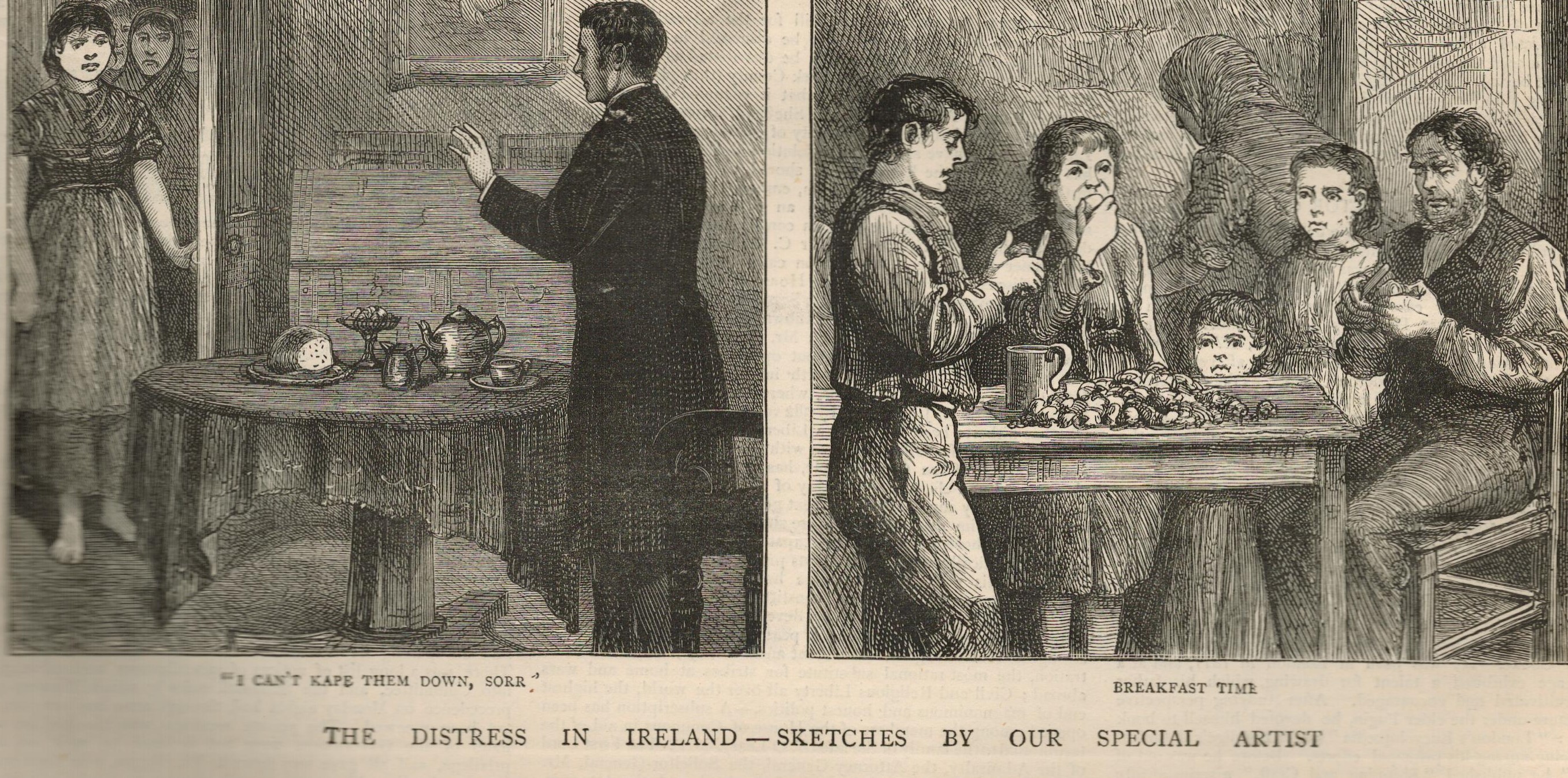 1880 Famine And Distress In The West Of Ireland Original NewspaperOriginal Antique Complete 1880