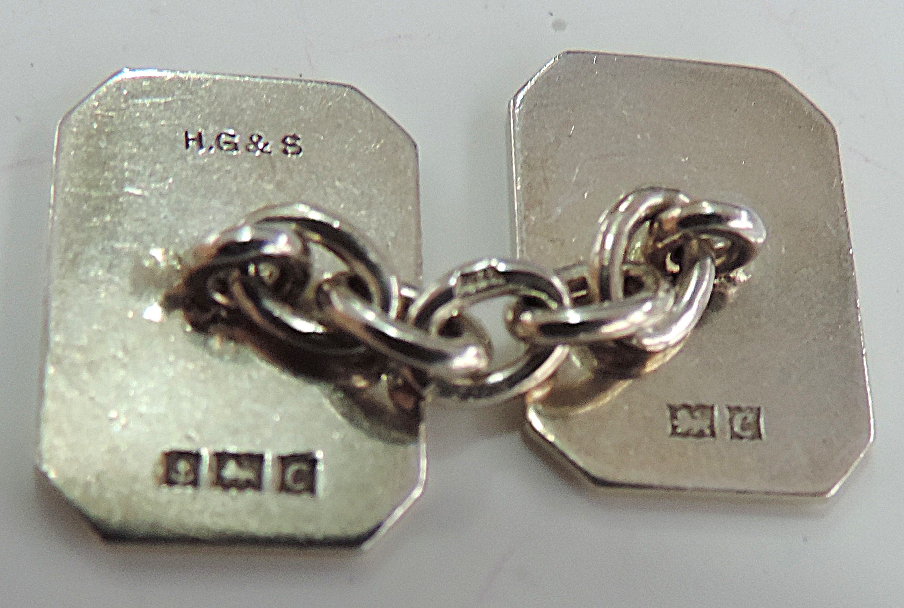 Vintage Sterling Silver Cufflinks Birmingham Hallmark 1952