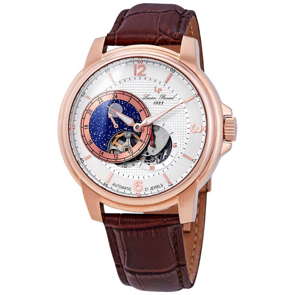 Lucien Piccard Nebula Watch with Genuine Leather Strap