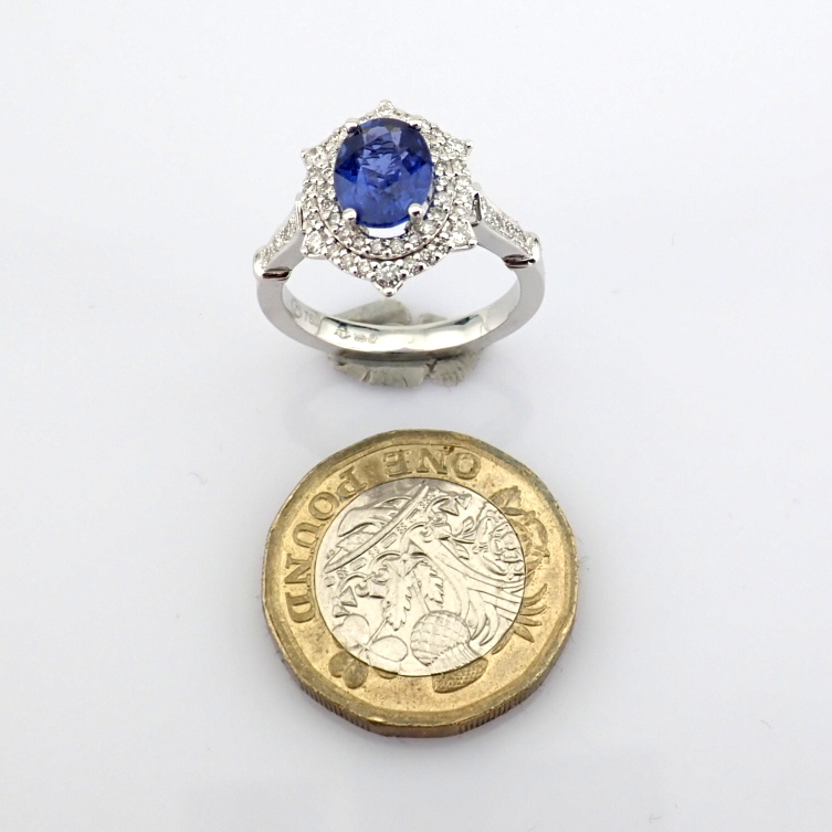 Natural Diamond 18K White Gold Ring